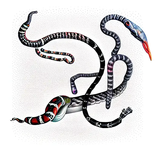 Libra with Medicine Snake tattoo design idea