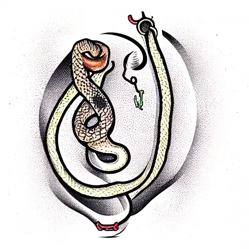 Libra with Snake tattoo design idea