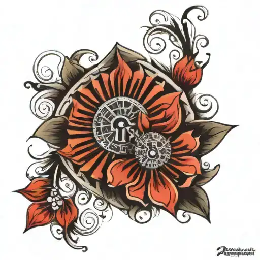 two open fans tattoo design idea