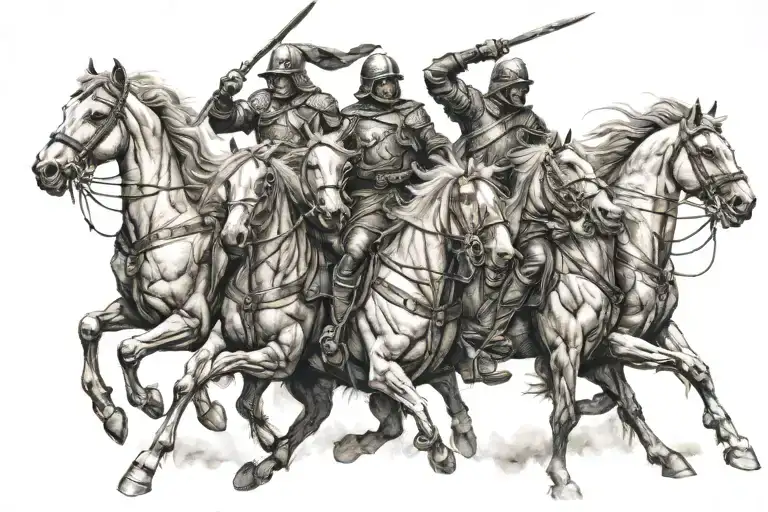 4 horsemen of the apocalypse tattoo design idea