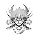 luffy, kurapika tattoo design idea