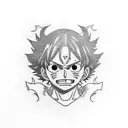 luffy, kurapika tattoo design idea