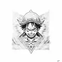 luffy, kurapika tattoo design idea