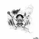 luffy vs shanks tattoo design idea