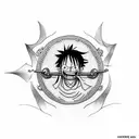 luffy vs shanks tattoo design idea