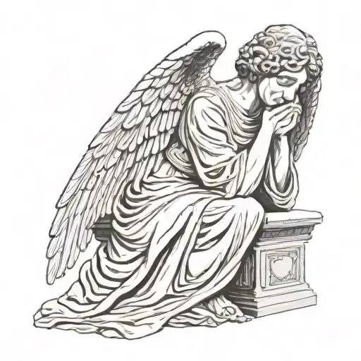 weeping angel tattoo design idea