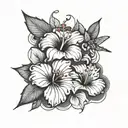 Hibiscus and Lily, flowers, dragonflies, and hummingbirds, Koi fish arm sleeve tattoo design idea