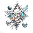 cosmic horror tattoo design idea