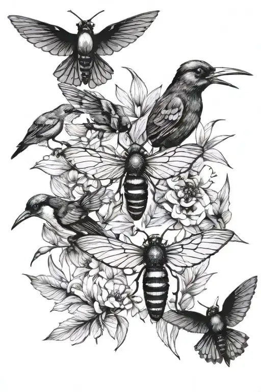 outdoors animals insects birds tattoo design idea