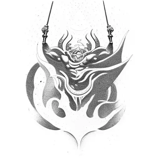 Zeus Vs kronos tattoo design idea