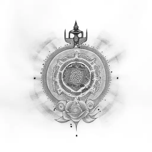Lotus Flower Ethnic Symbol.Tattoo Design Motif, Decoration Element Stock  Illustration - Illustration of boho, ornamental: 148493806