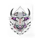 bull tattoo design idea