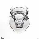 bull tattoo design idea