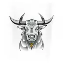 bull tattoo design idea