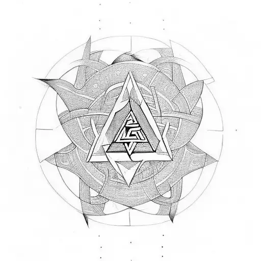 Valknut Symbol tattoo design idea