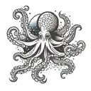 octopus in space  tattoo design idea