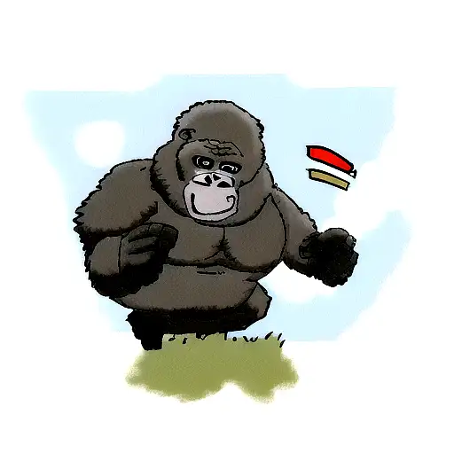 Gorilla military tattoo design idea