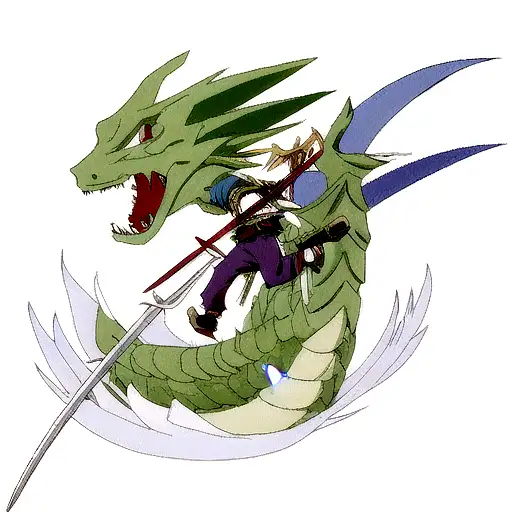 Dragon with sword tattoo design idea