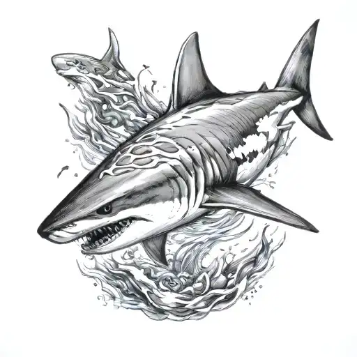 shark tattoo design idea