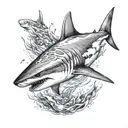 shark tattoo design idea