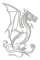 Gothic Dragon  tattoo design idea