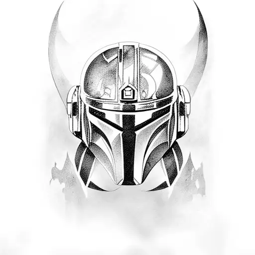 mandalorian tattoo design idea
