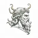zeus medusa greek mythology tattoo design idea