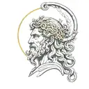 zeus medusa greek mythology tattoo design idea