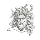 zeus medusa greek mythology tattoo design idea