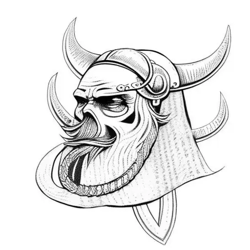 ragnar grom vikings tattoo design idea