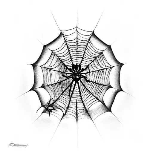 Spider Web tattoo design idea