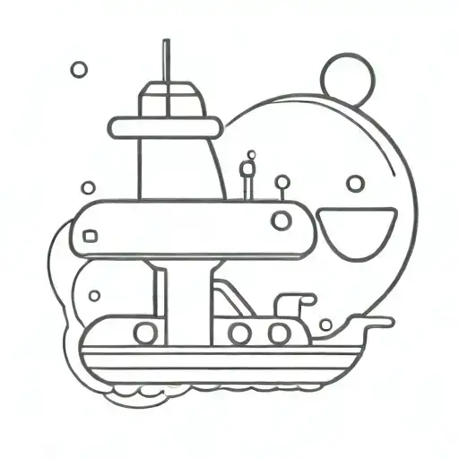 submarine tattoo design idea