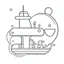 submarine tattoo design idea