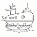 submarine tattoo design idea