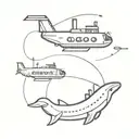 submarine tattoo design idea
