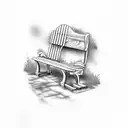 park bench  tattoo design idea
