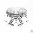 park bench  tattoo design idea