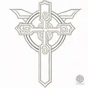 celtic cross tattoo design idea
