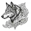 Wolf And King Baldwin IV tattoo design idea