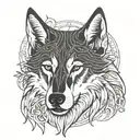 Wolf And King Baldwin IV tattoo design idea