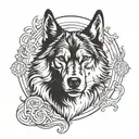 Wolf And King Baldwin IV tattoo design idea