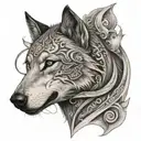 Wolf And King Baldwin IV tattoo design idea