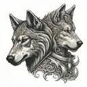 Wolf And King Baldwin IV tattoo design idea
