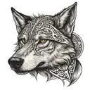 Wolf And King Baldwin IV tattoo design idea