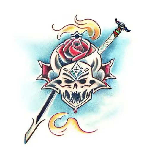 3 Sword tattoo design idea