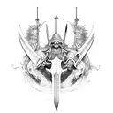 3 Sword tattoo design idea