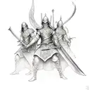 3 Sword tattoo design idea