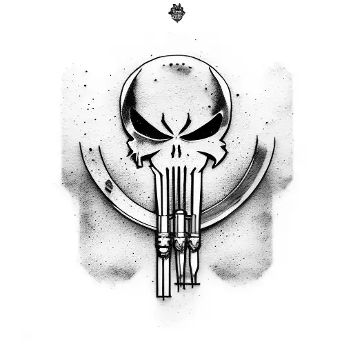 Punisher with IGY6;  tattoo design idea