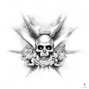 heaven vs hell tattoo design idea