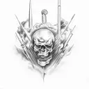 heaven vs hell tattoo design idea